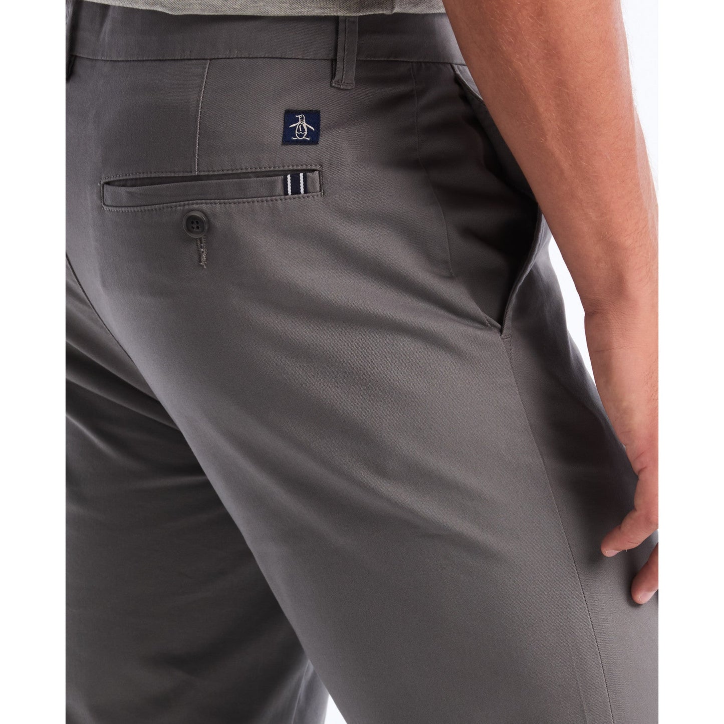 Original Penguin Slim Fit Chinos In Castlerock(Slim Fit Chinos Grey Opbb0022gp 022)