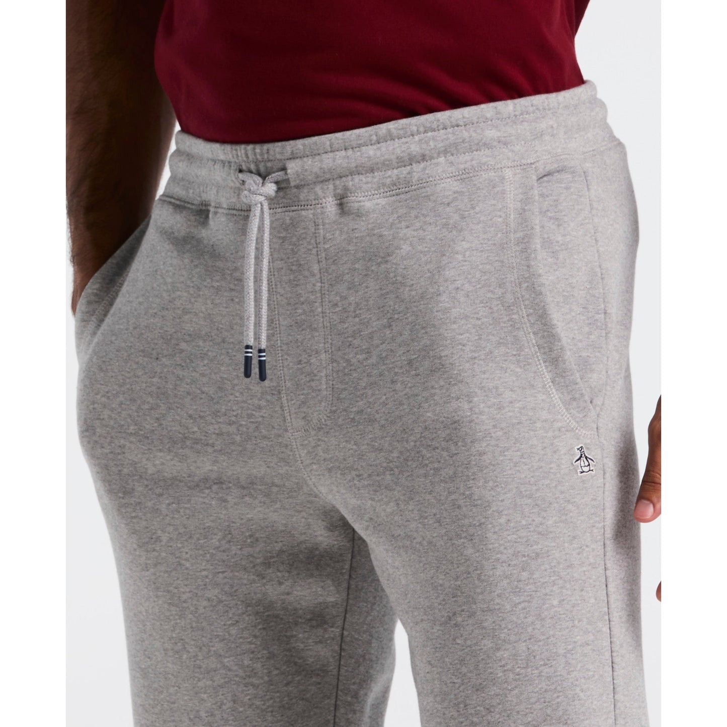 Original Penguin Sticker Pete Fleece Joggers In Rain Heather(Sticker Pete Fleece Joggers Grey Opbb0400gp 080)