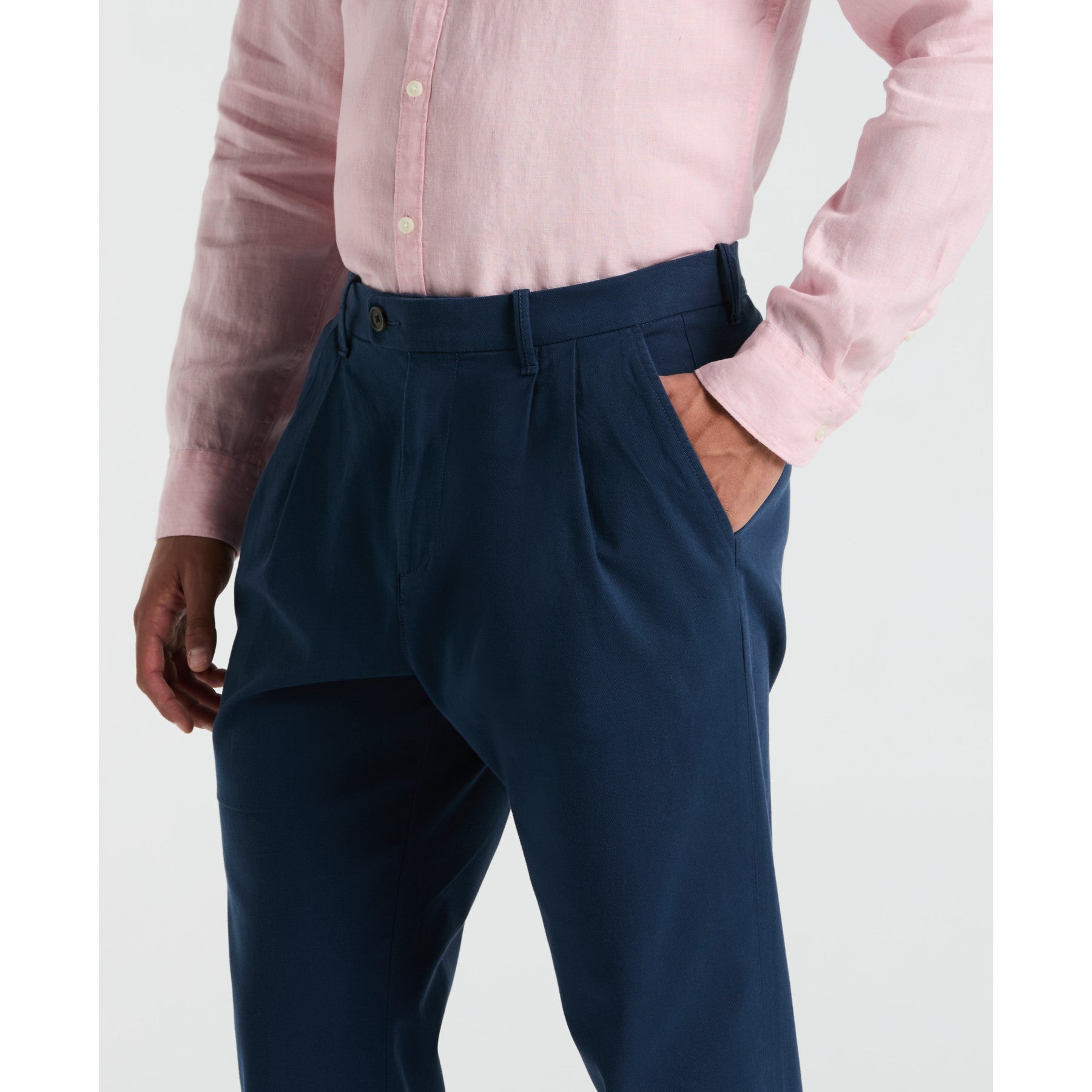Original Penguin Pleated Chinos In Dark Sapphire(Pleated Chino Pant Blue Opbs2501gp 413)