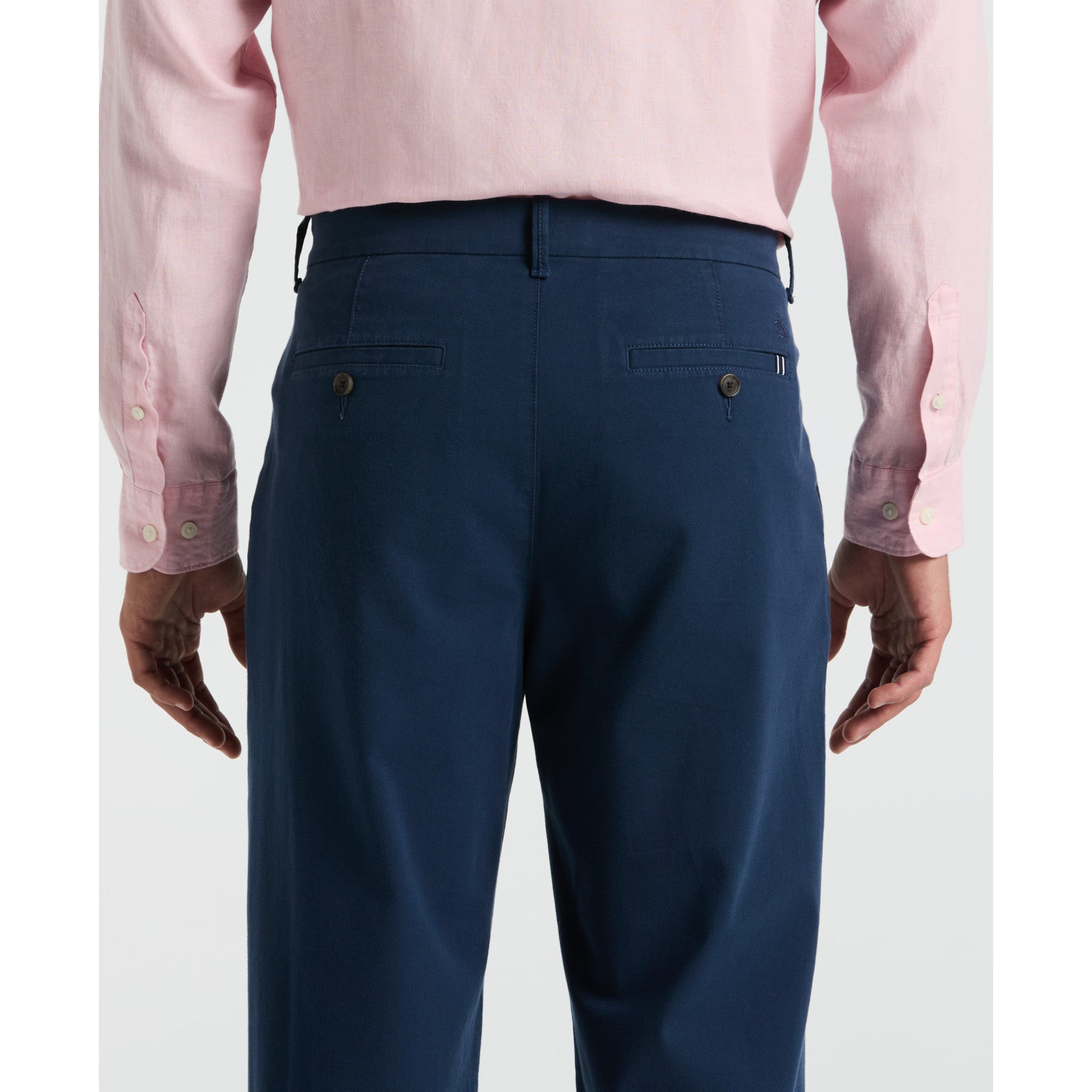 Original Penguin Pleated Chinos In Dark Sapphire(Pleated Chino Pant Blue Opbs2501gp 413)