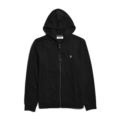 Original Penguin Sticker Pete Full Zip Hoodie In True Black(Sticker Pete Full Zip Hoodie Black Opkb0400gp 010)