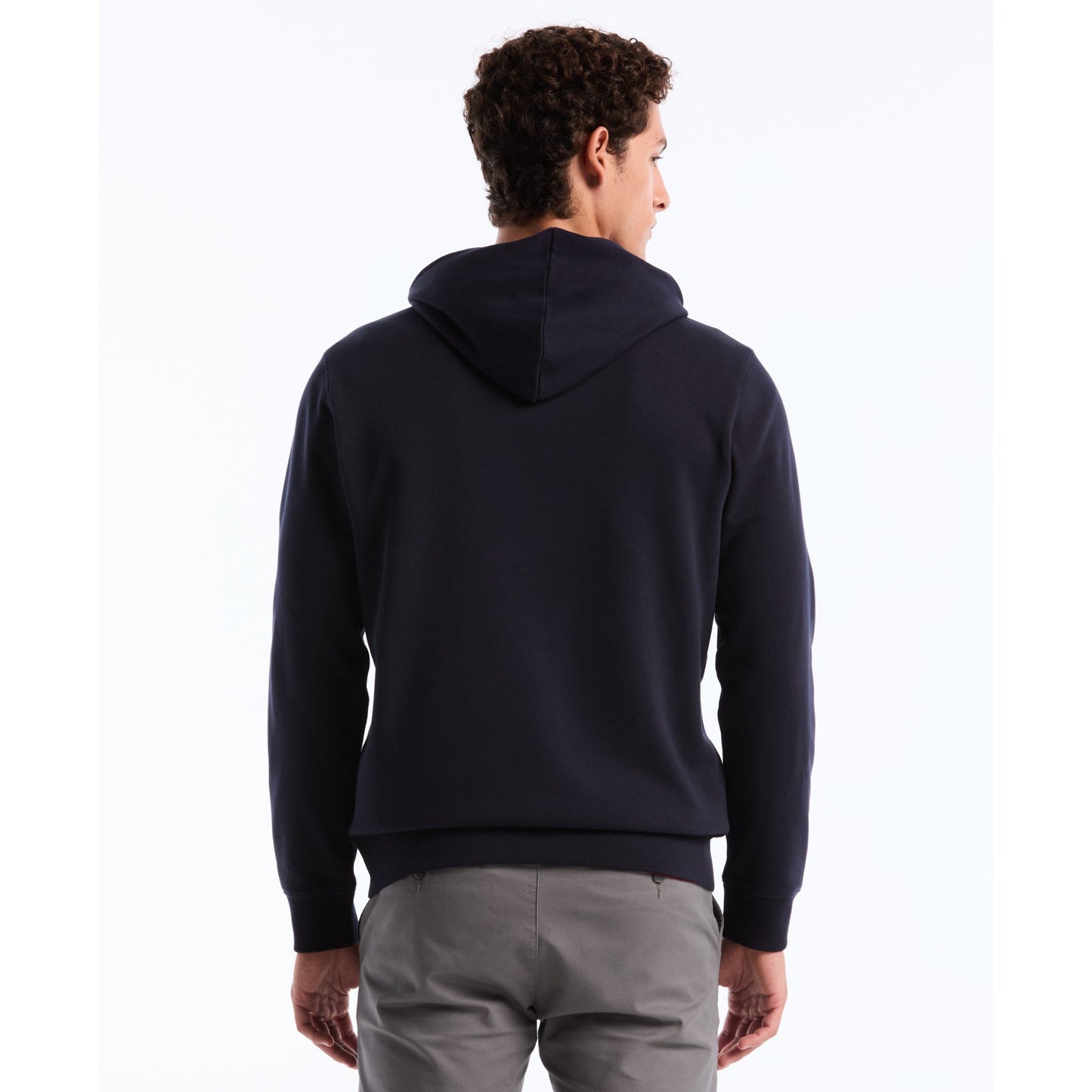 Original Penguin Sticker Pete Full Zip Hoodie In Dark Sapphire(Sticker Pete Full Zip Hoodie Blue Opkb0400gp 413)