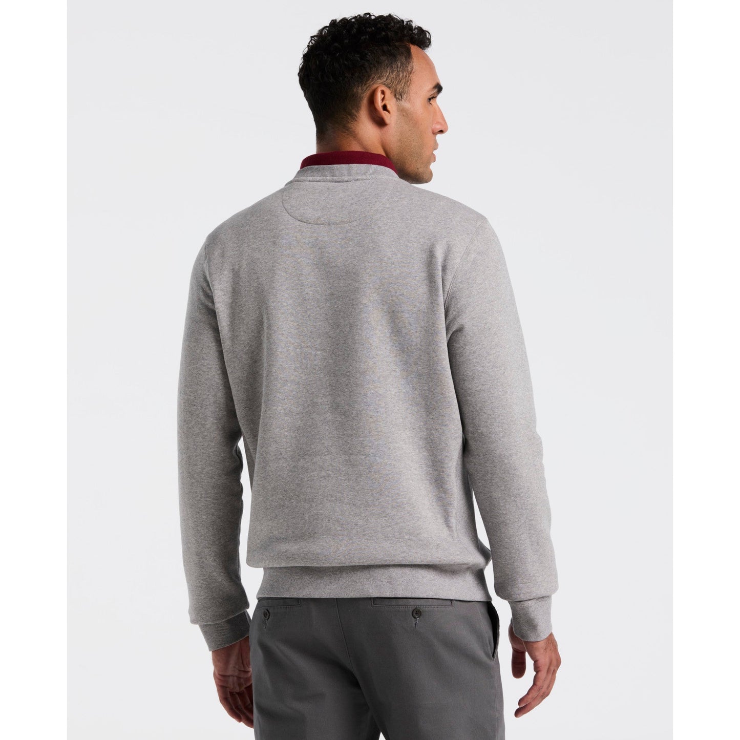 Original Penguin Sticker Pete Sweatshirt In Rain Heather(Sticker Pete Sweatshirt Grey Opkb0404gp 080)