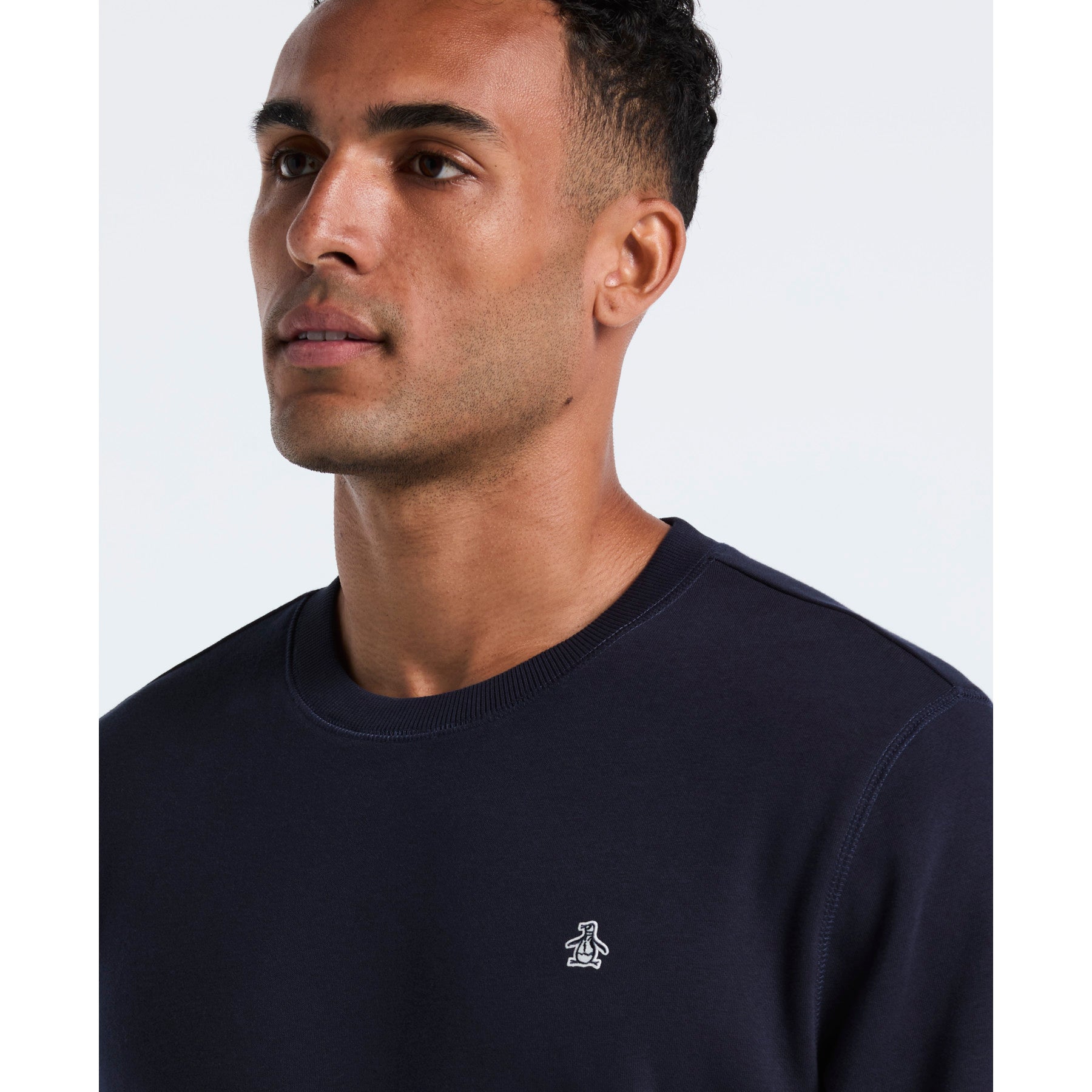 Original Penguin Sticker Pete Sweatshirt In Dark Sapphire(Sticker Pete Sweatshirt Blue Opkb0404gp 413)