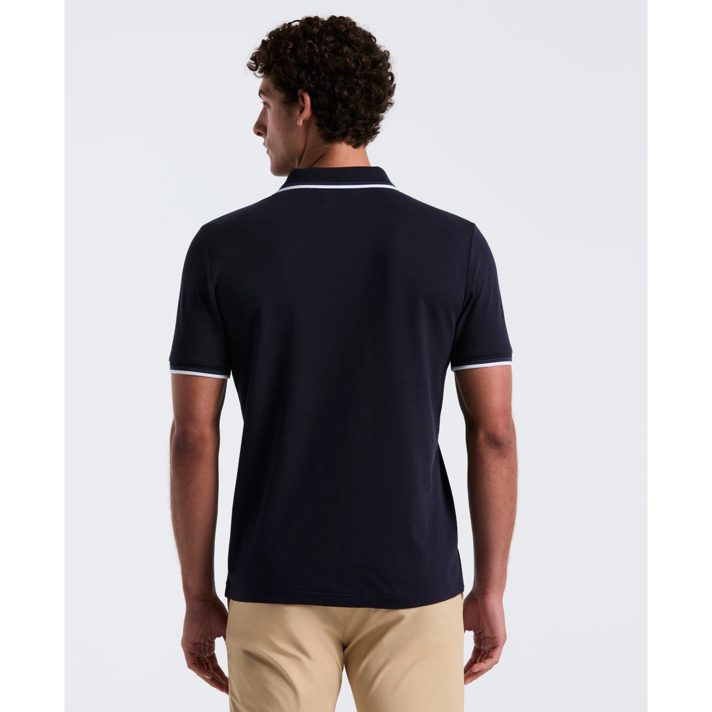 Original Penguin Pique Sticker Pete Tipped Polo Shirt In Dark Sapphire(Pique Sticker Pete Tipped Polo Shirt Blue Opkb0720gp 413)