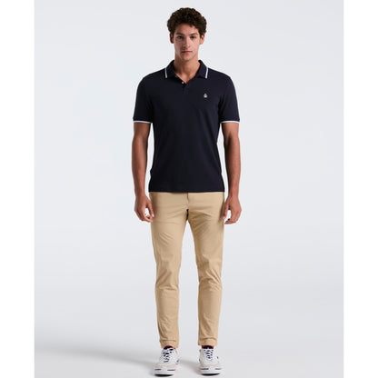 Original Penguin Pique Sticker Pete Tipped Polo Shirt In Dark Sapphire(Pique Sticker Pete Tipped Polo Shirt Blue Opkb0720gp 413)