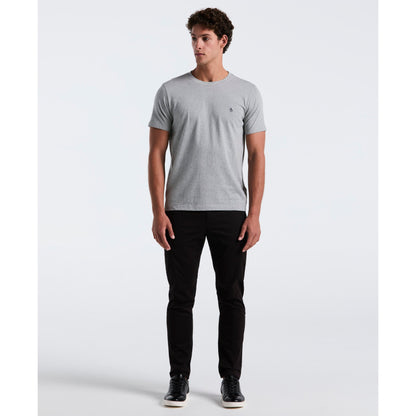 Original Penguin Pin Point Embroidered Logo Organic Cotton T-Shirt In Rain Heather(Pin Point Embroidered Logo Organic Cotton T Shirt Grey Opkb0903gp 080)