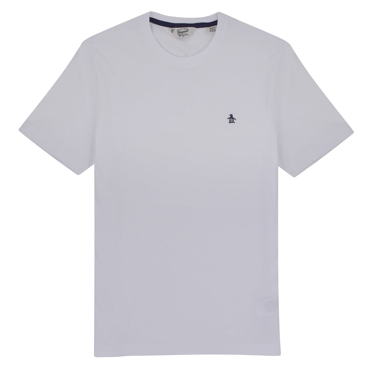 Original Penguin Pin Point Embroidered Logo Organic Cotton T-Shirt In Bright White(Pin Point Embroidered Logo Organic Cotton T Shirt White Opkb0903gp 118)