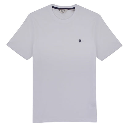 Original Penguin Pin Point Embroidered Logo Organic Cotton T-Shirt In Bright White(Pin Point Embroidered Logo Organic Cotton T Shirt White Opkb0903gp 118)