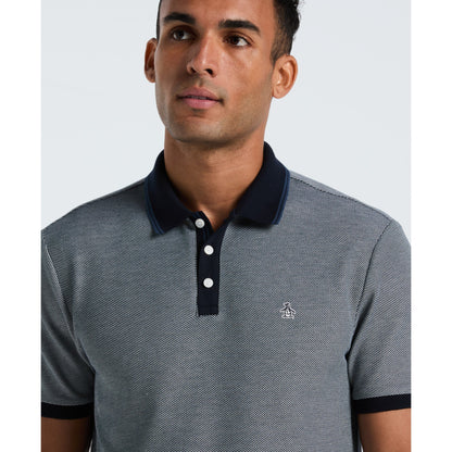 Original Penguin Tricolour Pique Polo Shirt In Dark Sapphire(Tricolour Pique Polo Shirt Blue Opkf2501gp 413)