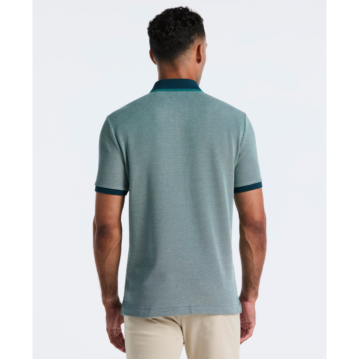 Original Penguin Tricolour Pique Polo Shirt In Reflecting Pond(Tricolour Pique Polo Shirt Blue Opkf2501gp 470)