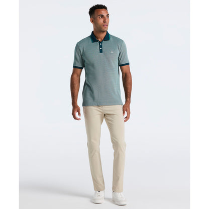 Original Penguin Tricolour Pique Polo Shirt In Reflecting Pond(Tricolour Pique Polo Shirt Blue Opkf2501gp 470)