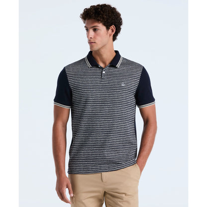 Original Penguin Mini Jacquard Polo Shirt In Dark Sapphire(Mini Jacquard Polo Shirt Blue Opkf2503gp 413)