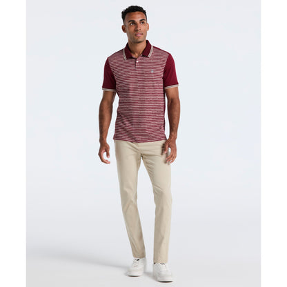 Original Penguin Mini Jacquard Polo Shirt In Cabernet(Mini Jacquard Polo Shirt Red Opkf2503gp 605)