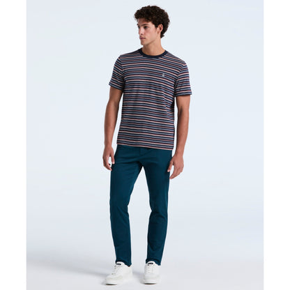Original Penguin Yarn-Dyed Stripe T-Shirt In Dark Sapphire(Yarn Dyed Stripe T Shirt Blue Opkf2504gp 413)