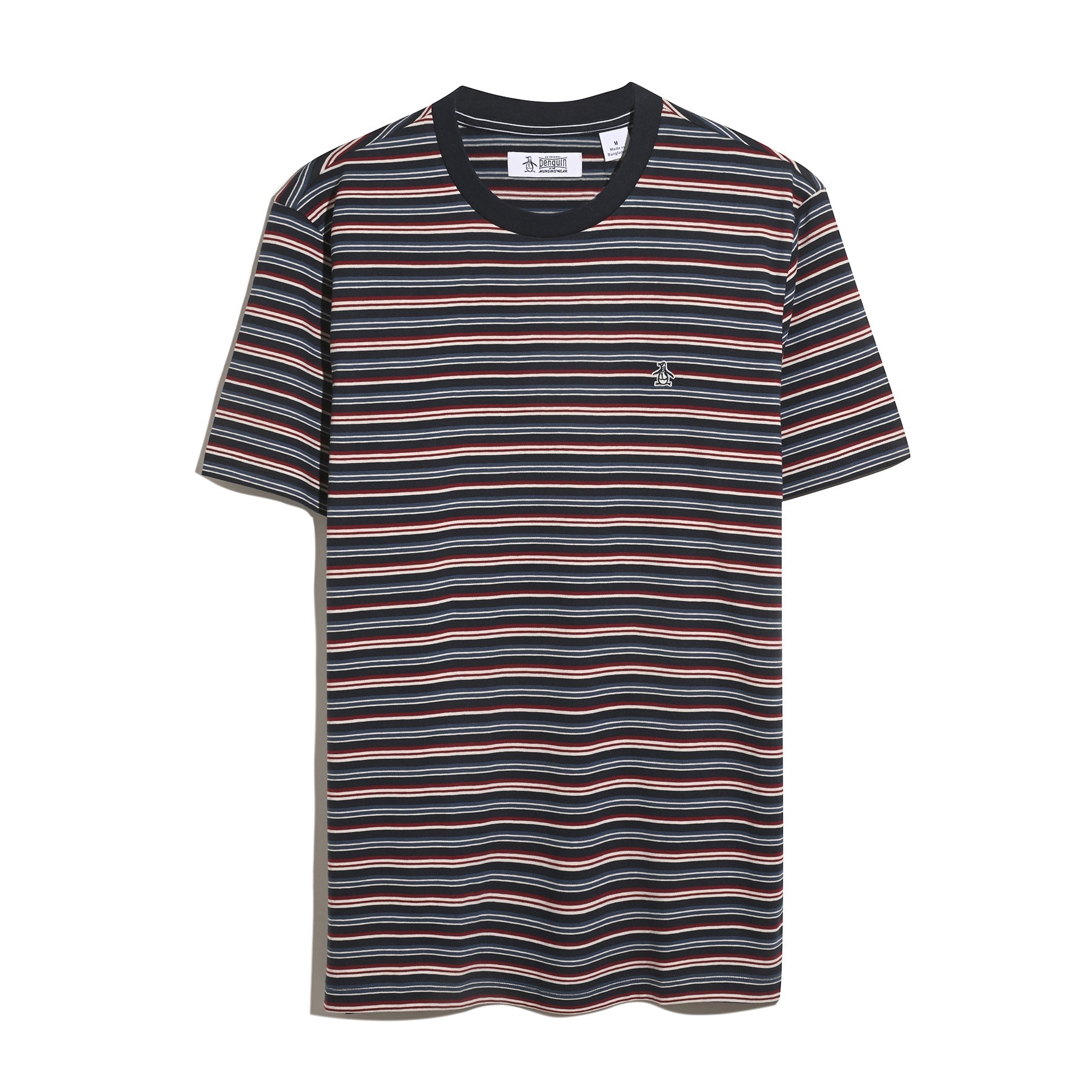 Original Penguin Yarn-Dyed Stripe T-Shirt In Dark Sapphire(Yarn Dyed Stripe T Shirt Blue Opkf2504gp 413)