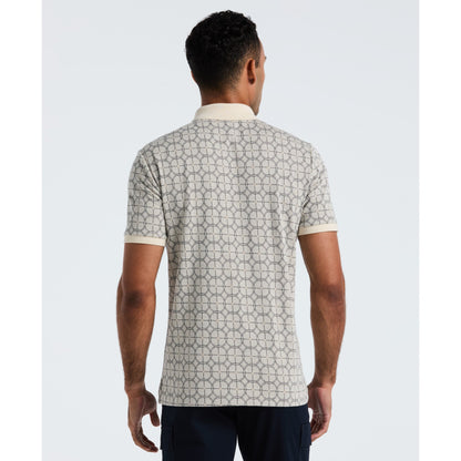 Original Penguin Geometric Jacquard Polo Shirt In Birch(Geometric Jacquard Polo Shirt Beige Opkf2507gp 252)