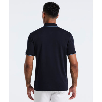Original Penguin Interlock Vertical Stripe Polo Shirt In Dark Sapphire(Interlock Vertical Stripe Polo Shirt Blue Opkf2508gp 413)