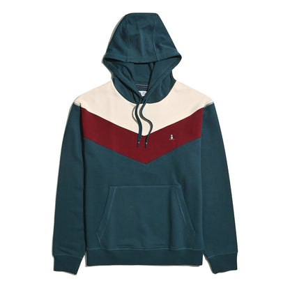Original Penguin Chevron Colour Block Hoodie In Reflecting Pond(Chevron Colour Block Hoodie Blue Opkf2514gp 470)
