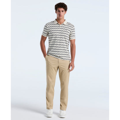 Original Penguin Flags Print Polo Shirt In Birch(Flags Print Polo Shirt Beige Opkf2520gp 252)