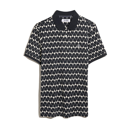 Original Penguin Flags Print Polo Shirt In Dark Sapphire(Flags Print Polo Shirt Blue Opkf2520gp 413)