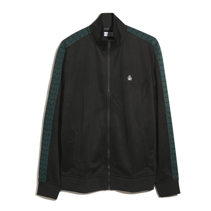 Original Penguin Double Knit Track Jacket In True Black(Double Knit Track Jacket Black Opkf2524gp 010)