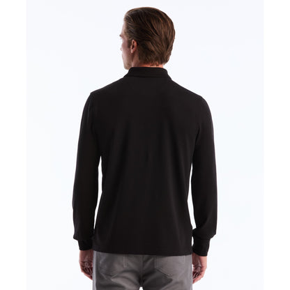 Original Penguin Pique Long Sleeve Polo Shirt In True Black(Pique Long Sleeve Polo Shirt Black Opkf2526gp 010)
