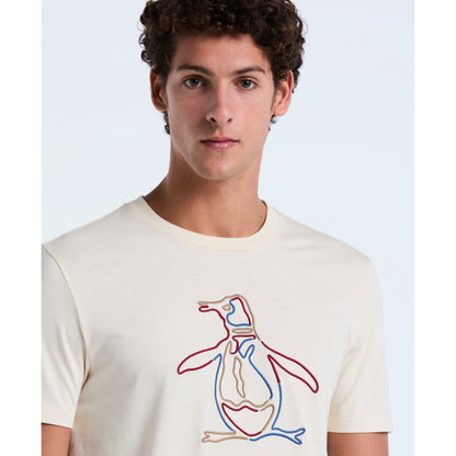 Original Penguin Outline Pete Graphic T-Shirt In Birch(Outline Pete Graphic T Shirt Beige Opkf2559gp 252)