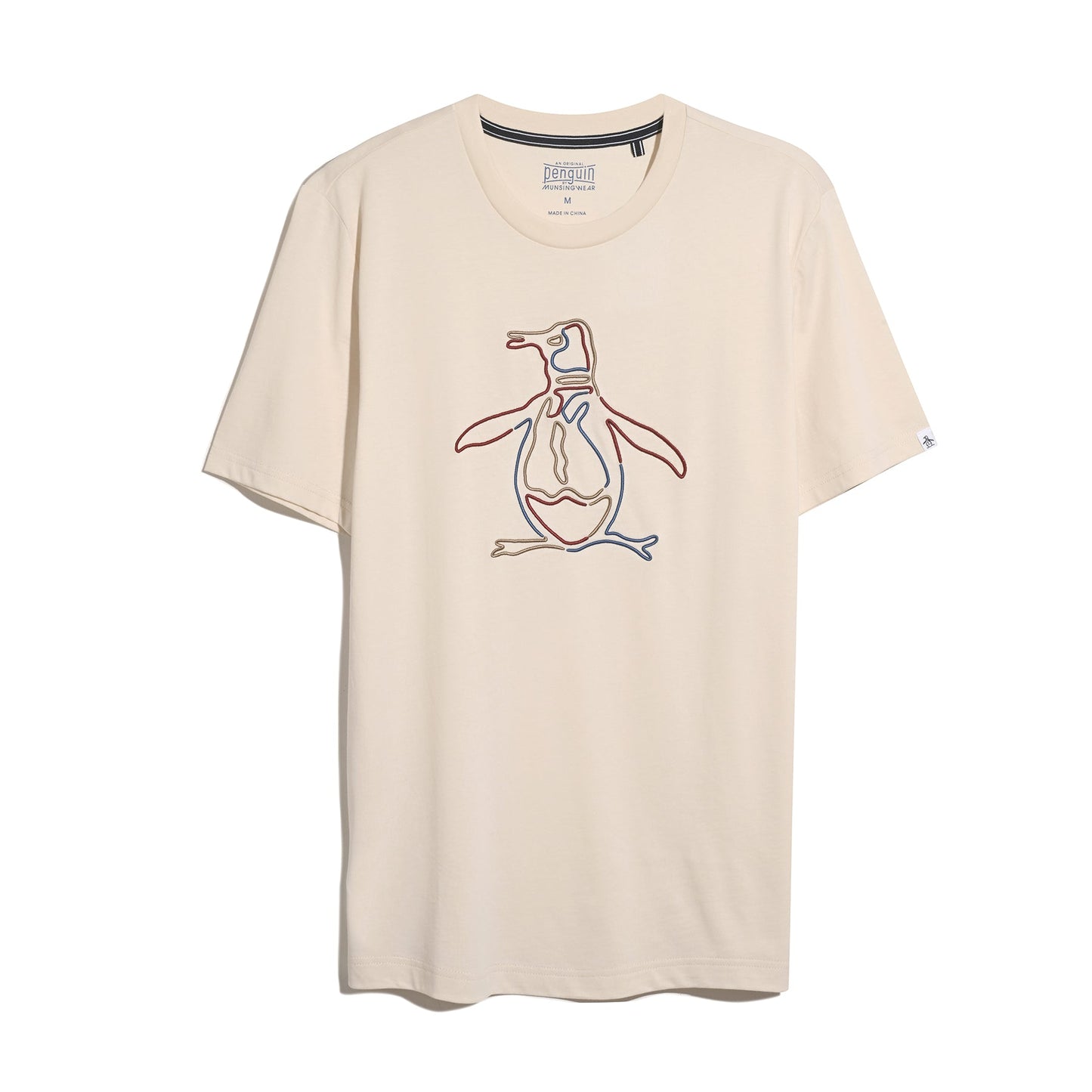 Original Penguin Outline Pete Graphic T-Shirt In Birch(Outline Pete Graphic T Shirt Beige Opkf2559gp 252)