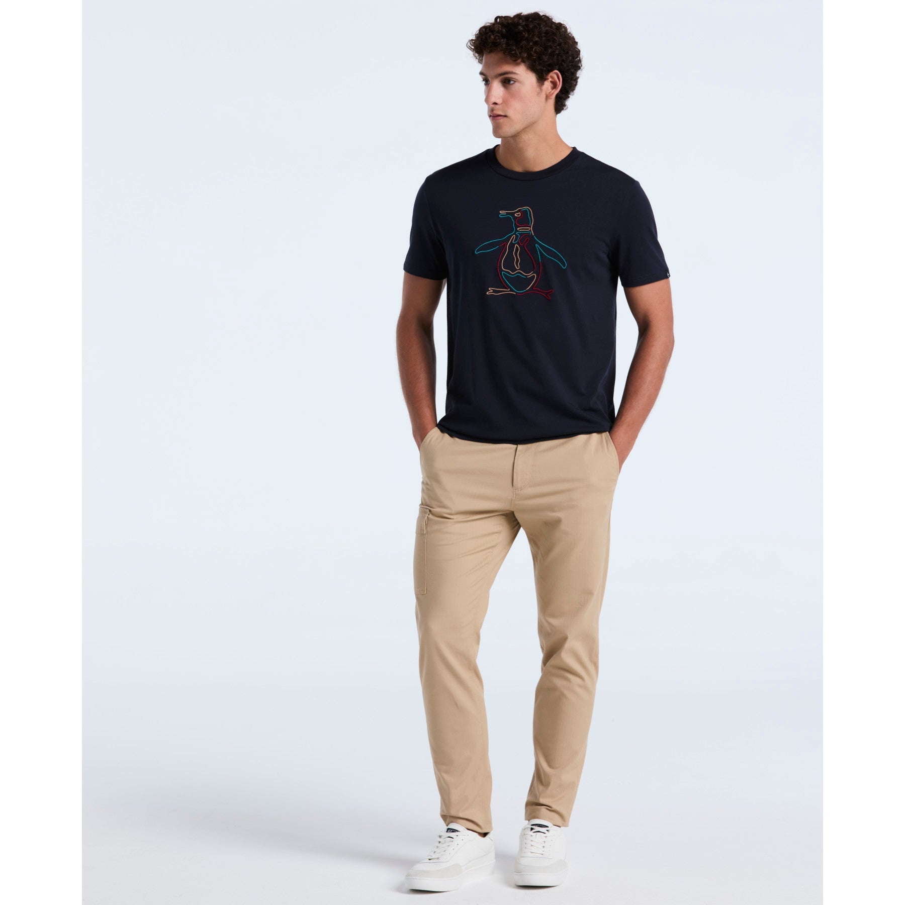 Original Penguin Outline Pete Graphic T-Shirt In Dark Sapphire(Outline Pete Graphic T Shirt Blue Opkf2559gp 413)