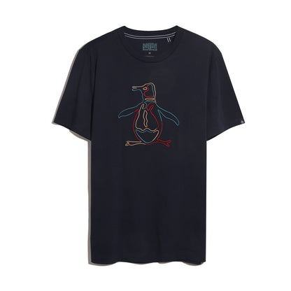 Original Penguin Outline Pete Graphic T-Shirt In Dark Sapphire(Outline Pete Graphic T Shirt Blue Opkf2559gp 413)