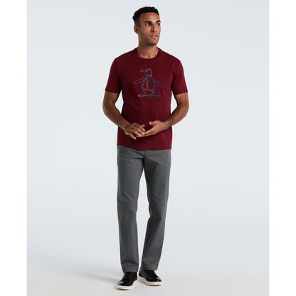 Original Penguin Outline Pete Graphic T-Shirt In Cabernet(Outline Pete Graphic T Shirt Red Opkf2559gp 605)