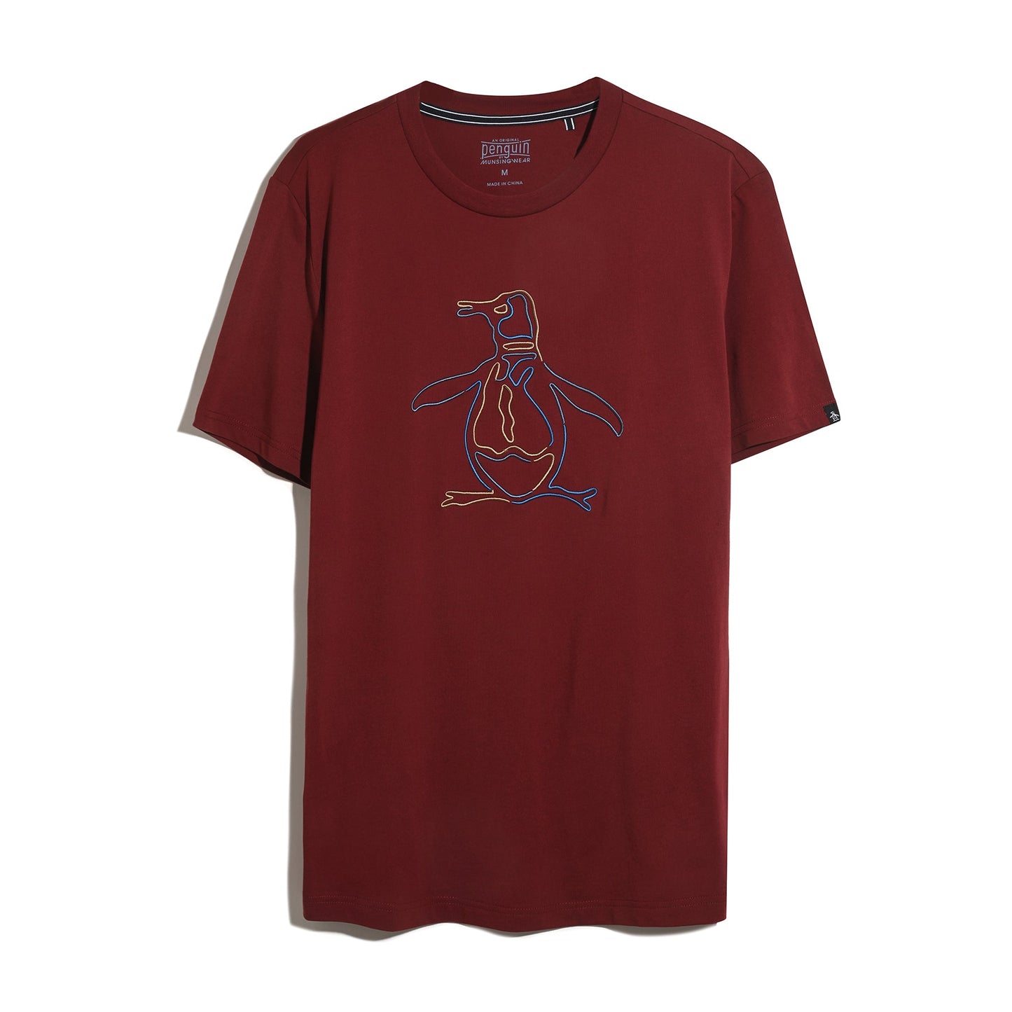 Original Penguin Outline Pete Graphic T-Shirt In Cabernet(Outline Pete Graphic T Shirt Red Opkf2559gp 605)