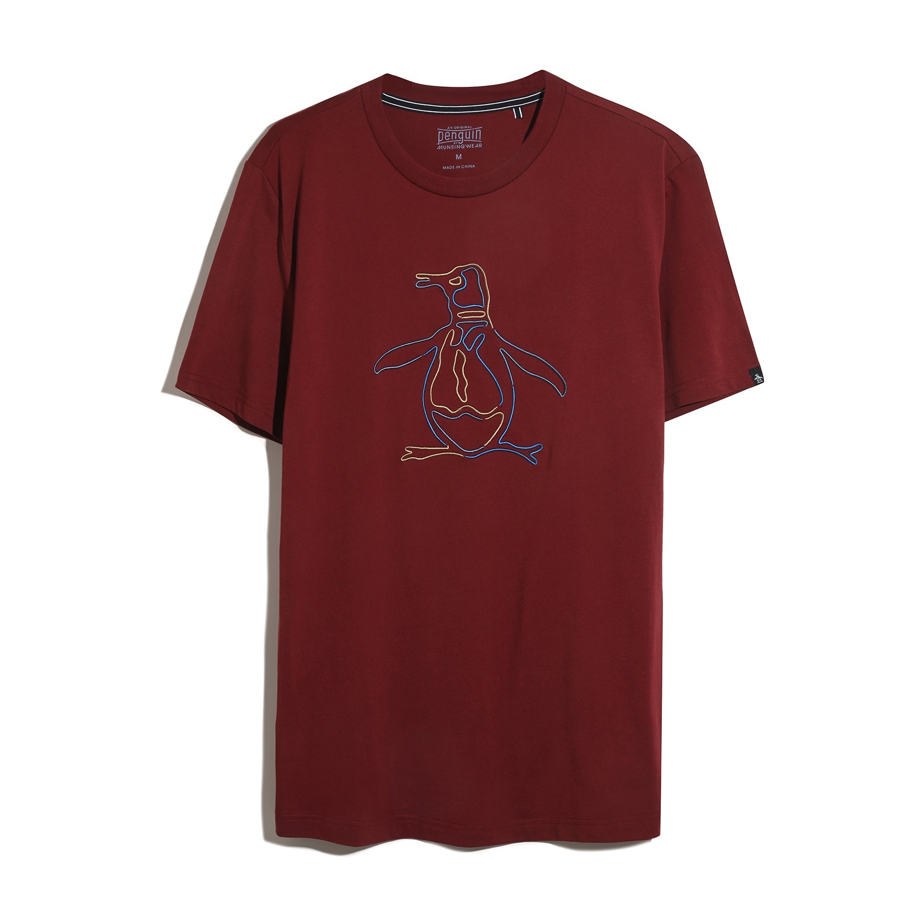 Original Penguin Outline Pete Graphic T-Shirt In Cabernet(Outline Pete Graphic T Shirt Red Opkf2559gp 605)