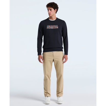 Original Penguin Plaid Logo Graphic Sweatshirt In Sapphire Heather(Plaid Logo Graphic Sweatshirt Blue Opkf2560gp 478)