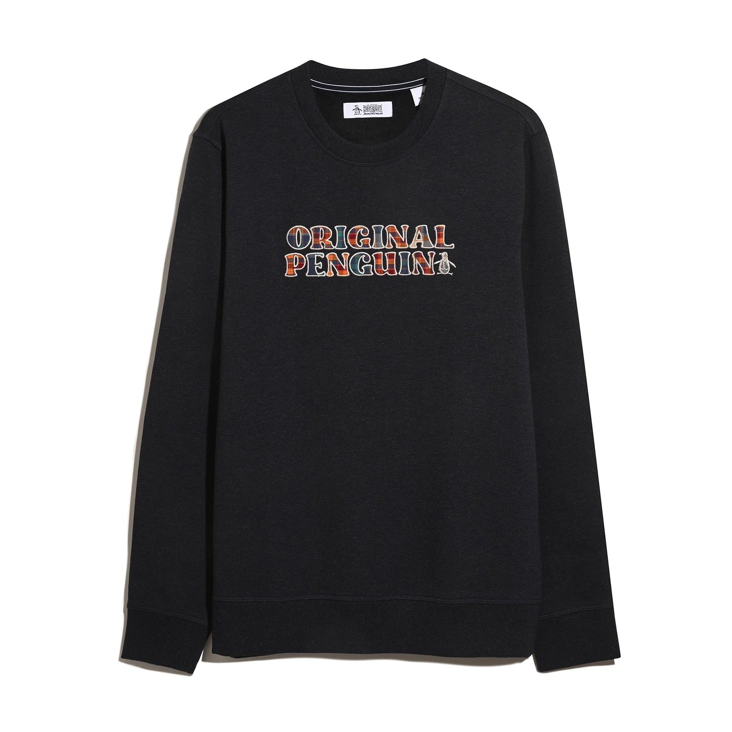 Original Penguin Plaid Logo Graphic Sweatshirt In Sapphire Heather(Plaid Logo Graphic Sweatshirt Blue Opkf2560gp 478)