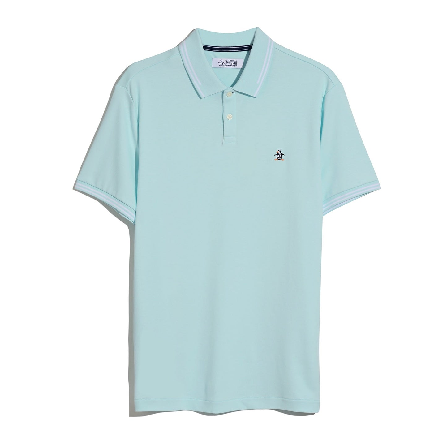 Original Penguin Icons Tipped Polo Shirt In Spa Retreat(Icons Tipped Polo Shirt Blue Opkf3808gp 477)
