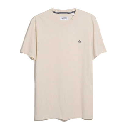 Original Penguin Pin Point Embroidered Logo T-Shirt In Birch(Pin Point Embroidered Logo T Shirt Beige Opkf5903gp 252)