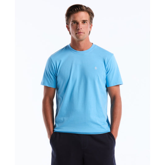 Original Penguin Pin Point Embroidered Logo T-Shirt In Bonnie Blue(Pin Point Embroidered Logo T Shirt Blue Opkf5903gp 456)
