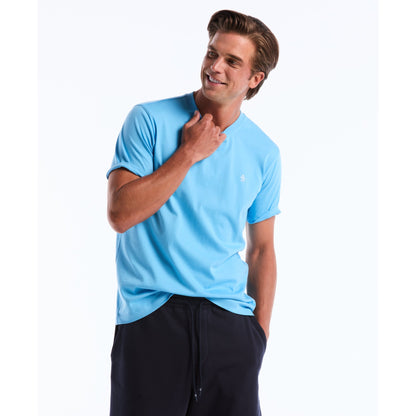 Original Penguin Pin Point Embroidered Logo T-Shirt In Bonnie Blue(Pin Point Embroidered Logo T Shirt Blue Opkf5903gp 456)