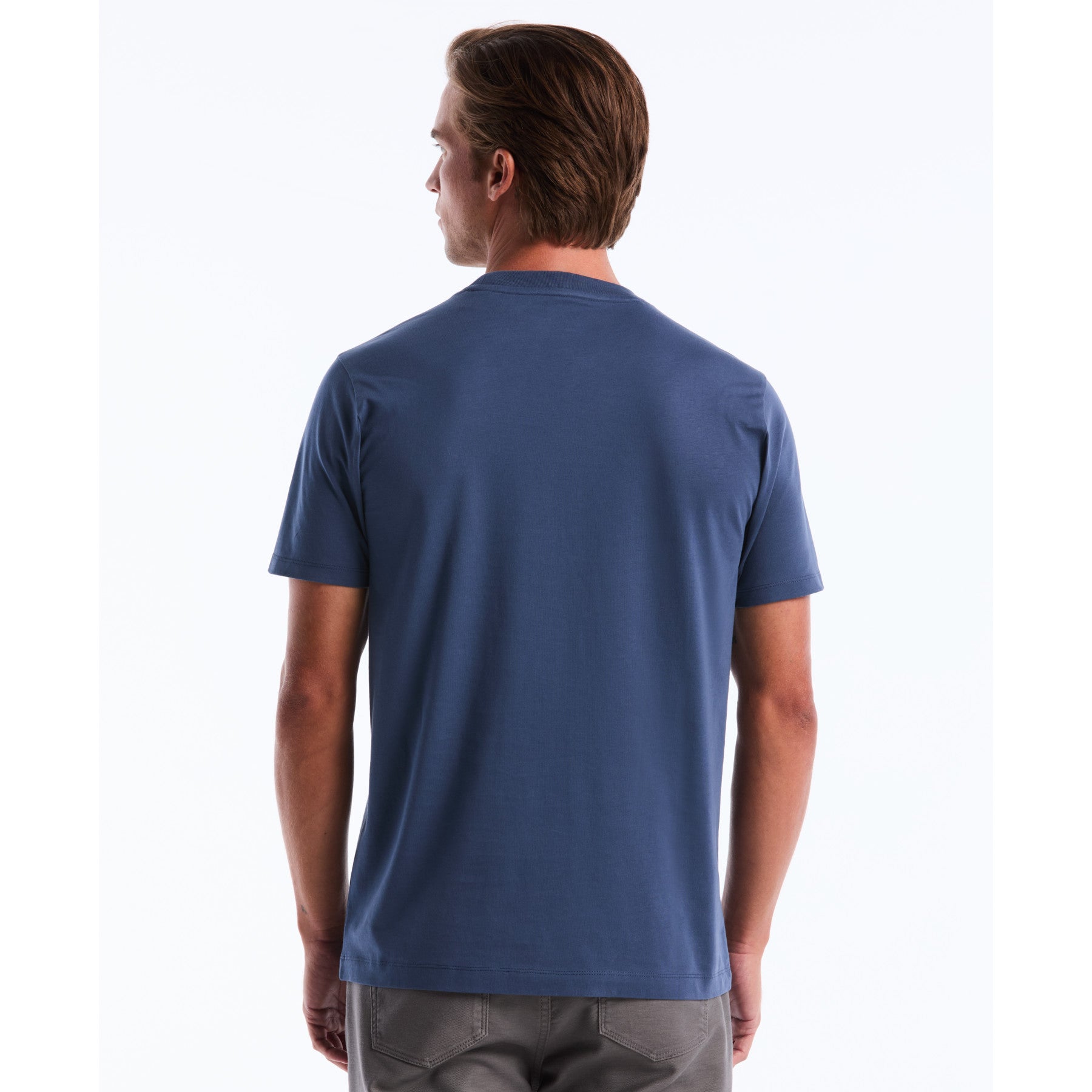 Original Penguin Pin Point Embroidered Logo T-Shirt In Sargasso Sea(Pin Point Embroidered Logo T Shirt Blue Opkf5903gp 485)