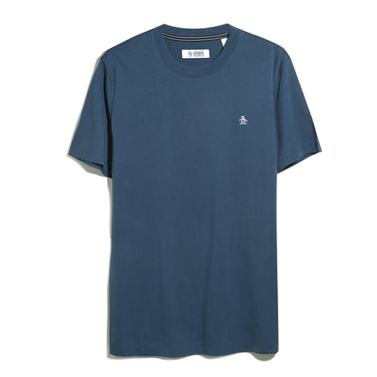 Original Penguin Pin Point Embroidered Logo T-Shirt In Sargasso Sea(Pin Point Embroidered Logo T Shirt Blue Opkf5903gp 485)