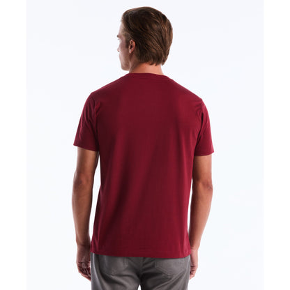 Original Penguin Pin Point Embroidered Logo T-Shirt In Cabernet(Pin Point Embroidered Logo T Shirt Red Opkf5903gp 605)