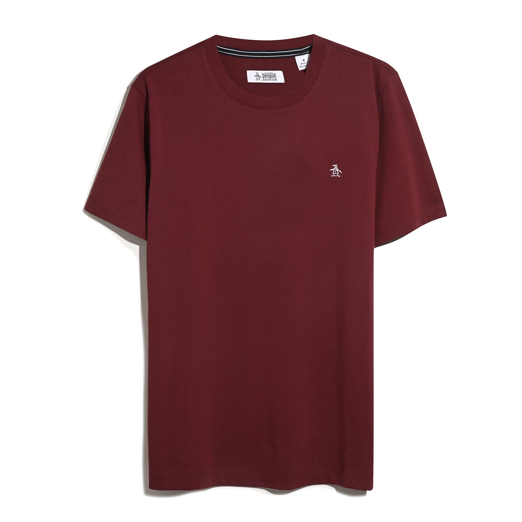 Original Penguin Pin Point Embroidered Logo T-Shirt In Cabernet(Pin Point Embroidered Logo T Shirt Red Opkf5903gp 605)