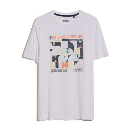 Original Penguin Good Times Graphic T-Shirt In Bright White(Good Times Graphic T Shirt White Opkm2539gp 118)