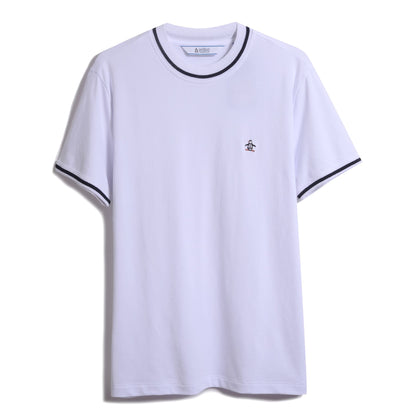 Original Penguin Icons Pique T-Shirt In Bright White(Organic Cotton Pique Tee White Opkm3503gp 118)