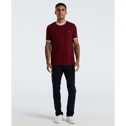 Original Penguin Icons Pique T-Shirt In Cabernet(Icons Pique T Shirt Red Opkm3503gp 605)