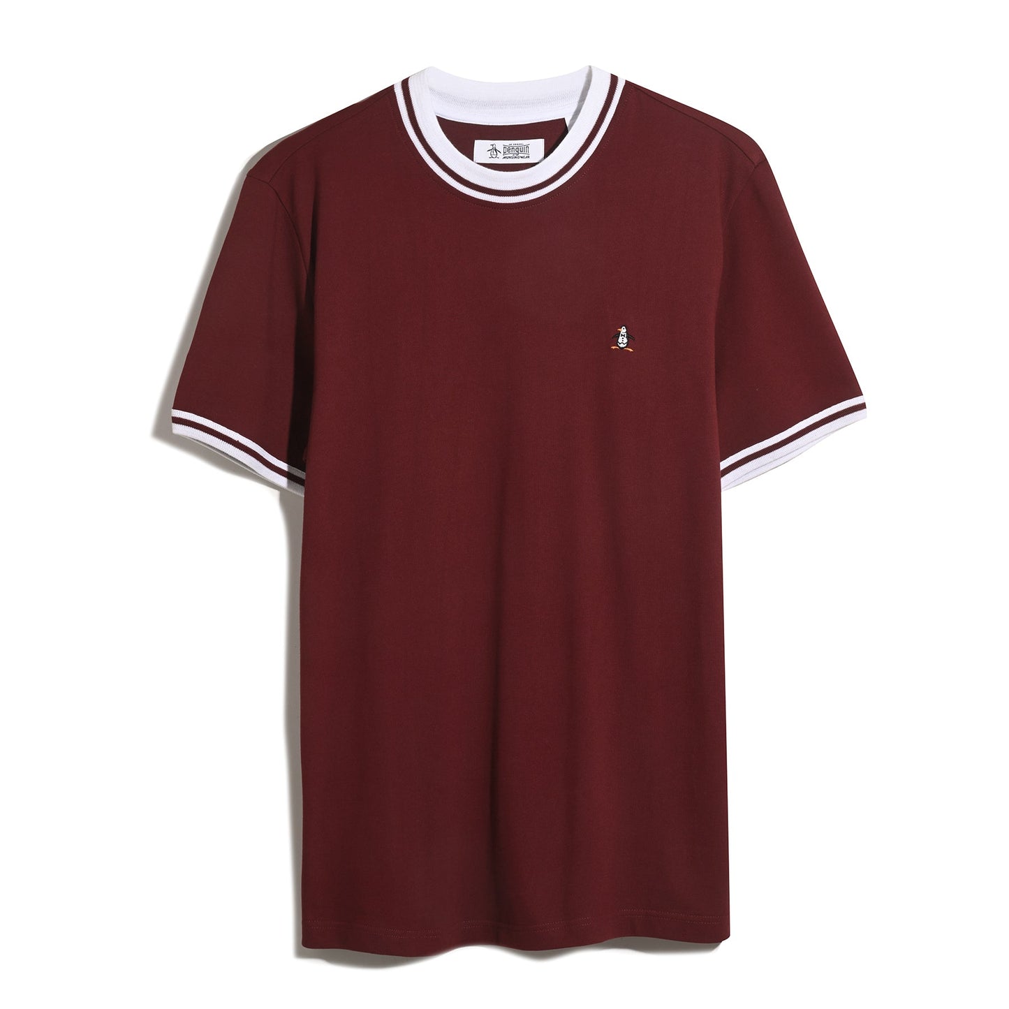 Original Penguin Icons Pique T-Shirt In Cabernet(Icons Pique T Shirt Red Opkm3503gp 605)
