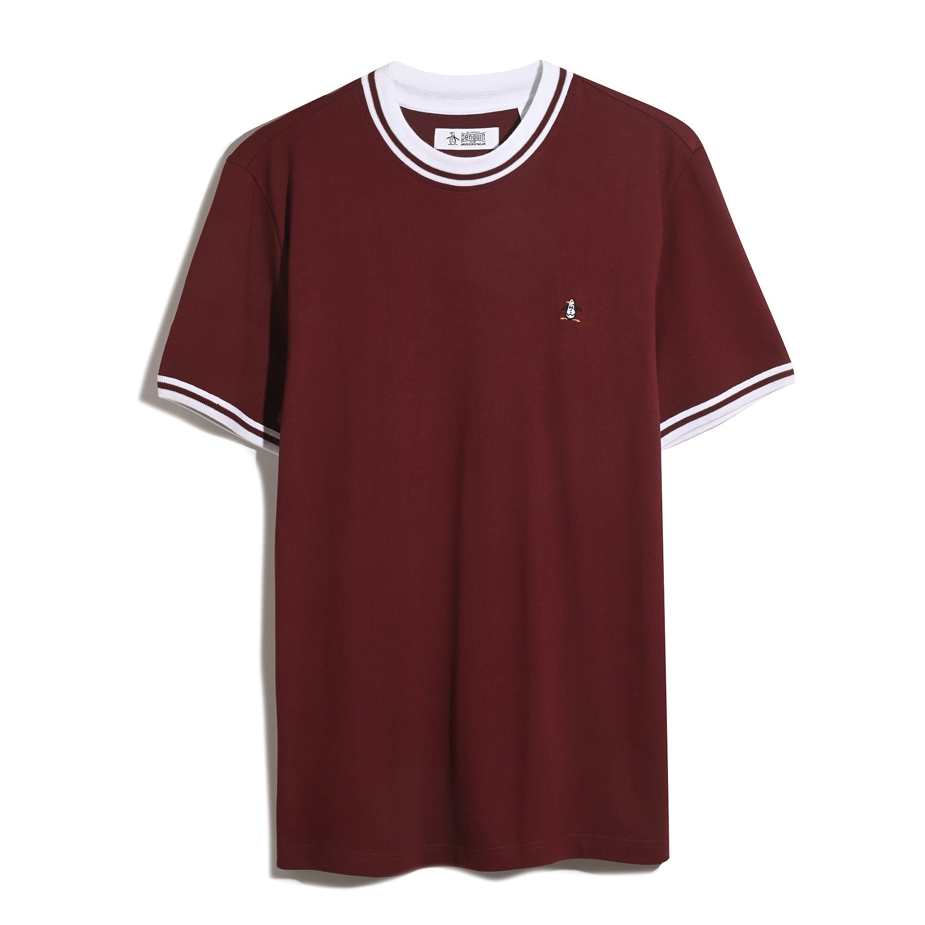 Original Penguin Icons Pique T-Shirt In Cabernet(Icons Pique T Shirt Red Opkm3503gp 605)