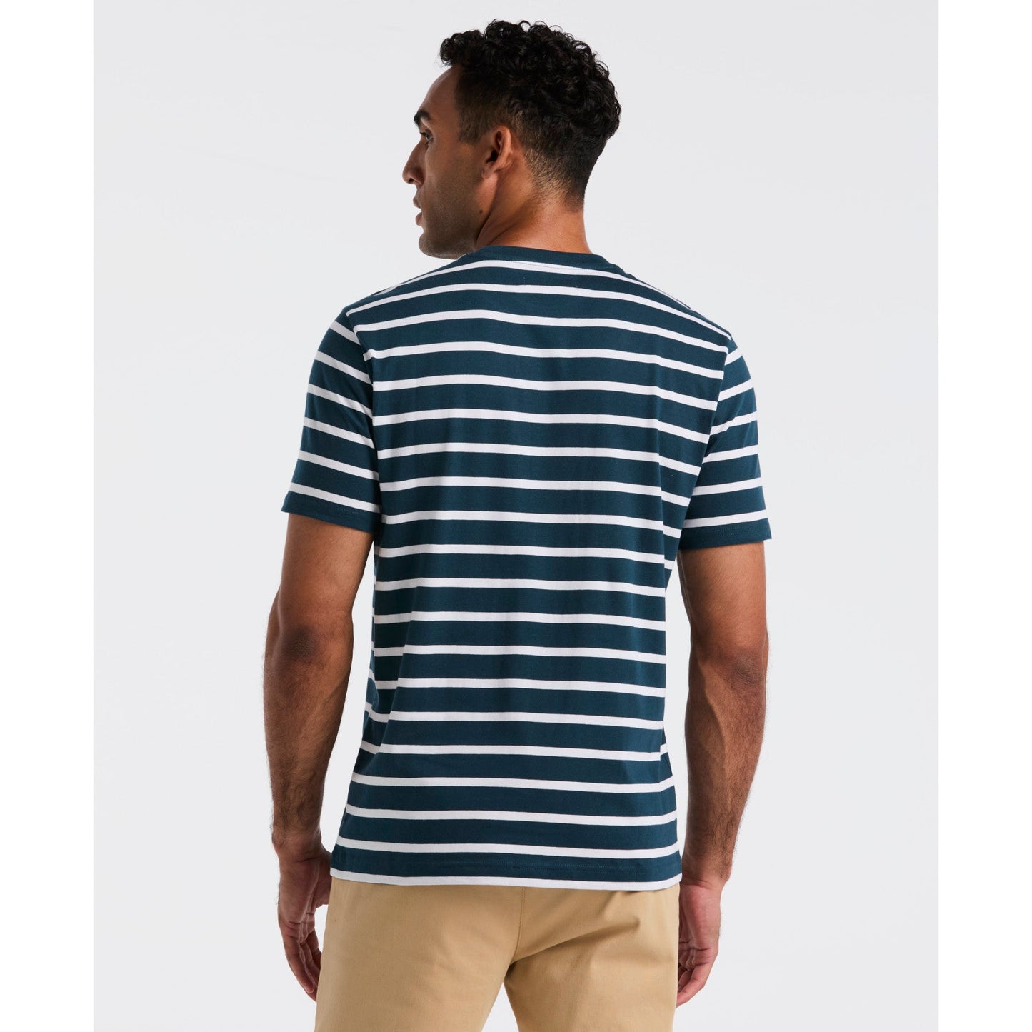 Original Penguin Breton Striped T-Shirt In Reflecting Pond(Breton Striped T Shirt Blue Opks3720gp 470)